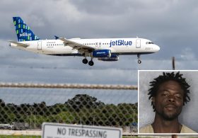 Florida man arrested after climbing fence, sneaking onto JetBlue plane and falling asleep: report
