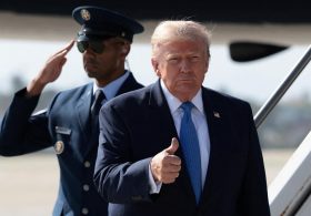 President Trump lands in Los Angeles for SoCal visit and fundraiser