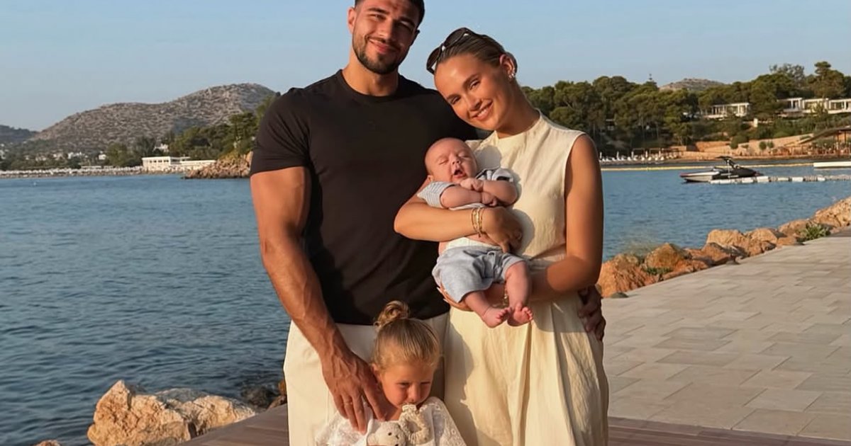 Molly-Mae Hague Melts Hearts with Sweet Baby Midas Snap After Tommy Fury Opens Up About Fatherhood amily moment baby midas by seaside