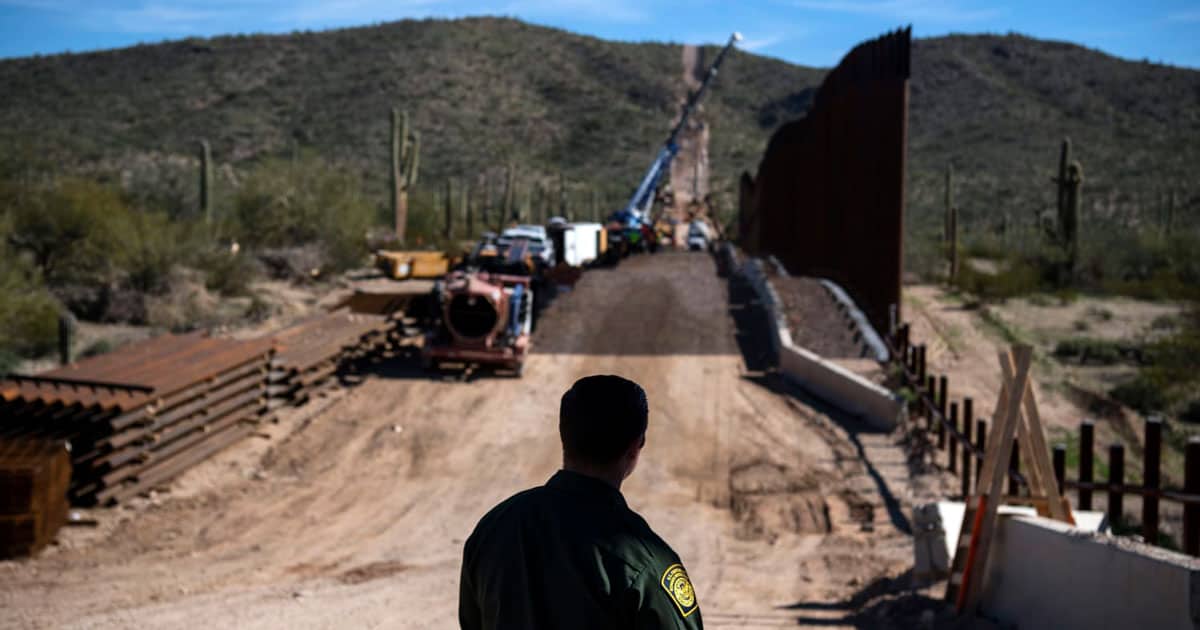 Trump Administration Begins Construction on New Arizona Border Wall Section arizona tohono oodham nation border wall
