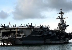 US aircraft carrier on way to relieve USS Lincoln after issues reported aboard