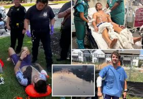 Triathlon coach, 31, savaged by alligator as beast clamped onto his arm during race training