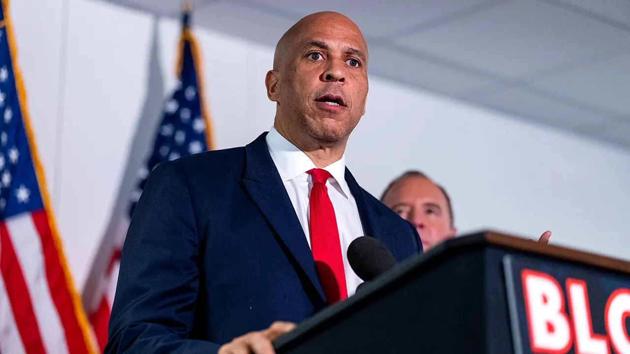 Booker continues to reject SAVE Act despite bombshell NJ voter roll scandal cory booker podium