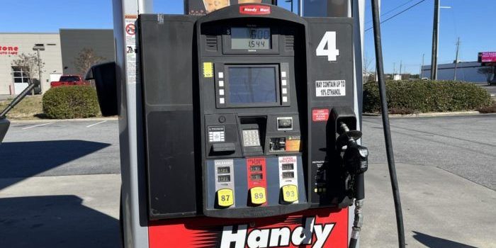 Trump Says He’ll ‘Never Apologize’ for Rising Gas Prices Caused by His War With Iran eb 19 2024 wasnt getting very much at the Handy Mart 4328 Winterville Pkwy Winterville NC Alan Wooten Center Square e1710270570196