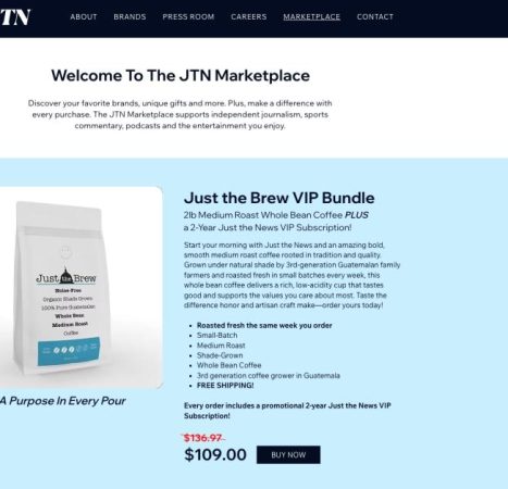 Just the News parent launches online shopping portal with thousands of products, new novelty coffee