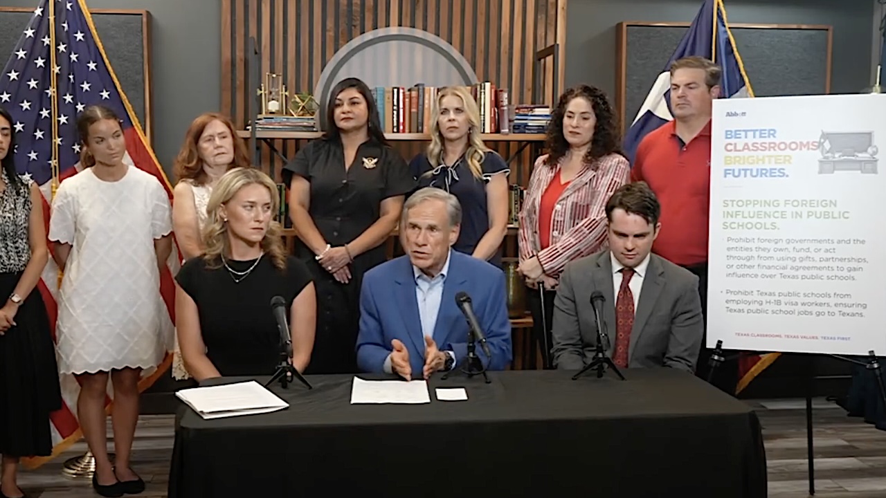 Abbott Moves to Block Foreign Influence in Texas Classrooms, Restrict H-1B School Workers erence 9