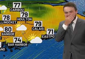 Maine meteorologist suffers laughter attack on live TV after hilarious prank backfires