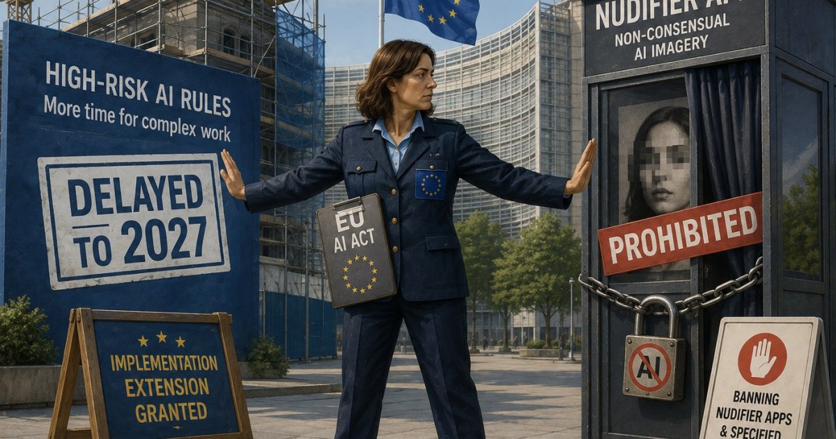 EU Delays High-Risk AI Rules to 2027; But Nudifier Apps Face a December Ban eu delayed some high risk ai rules 2027