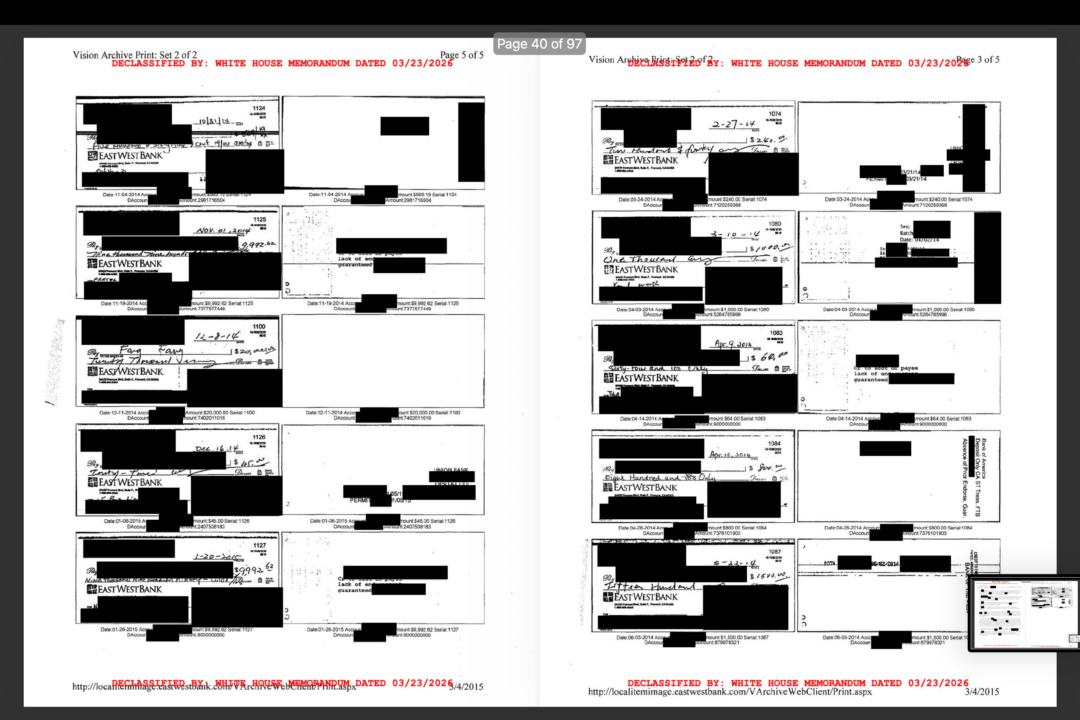 China Used Sex, Donations, Planted Interns to Influence US Political System: Declassified Docs  id6075956 checks 1080x720 1
