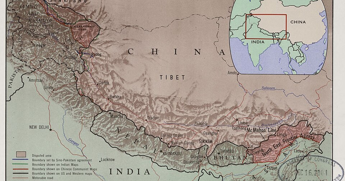India-China Row: India Names 27 Arunachal Pradesh Places as China Rejects Naming Move india china border map