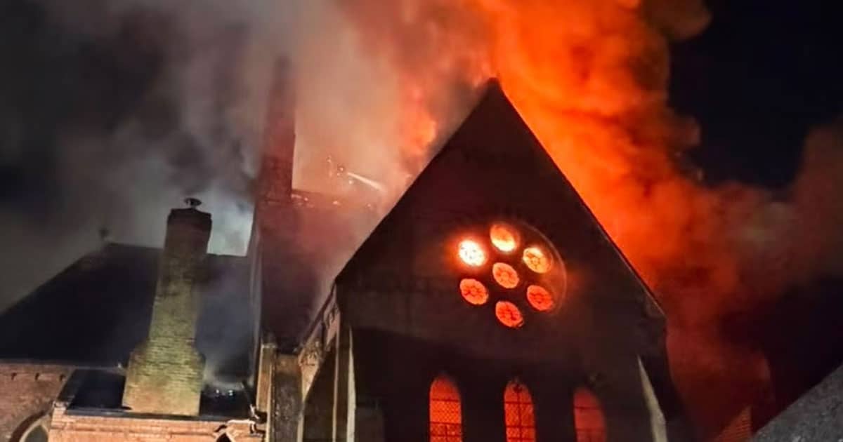 Historic 164-Year-Old Church Completely Destroyed by Massive Fire ire