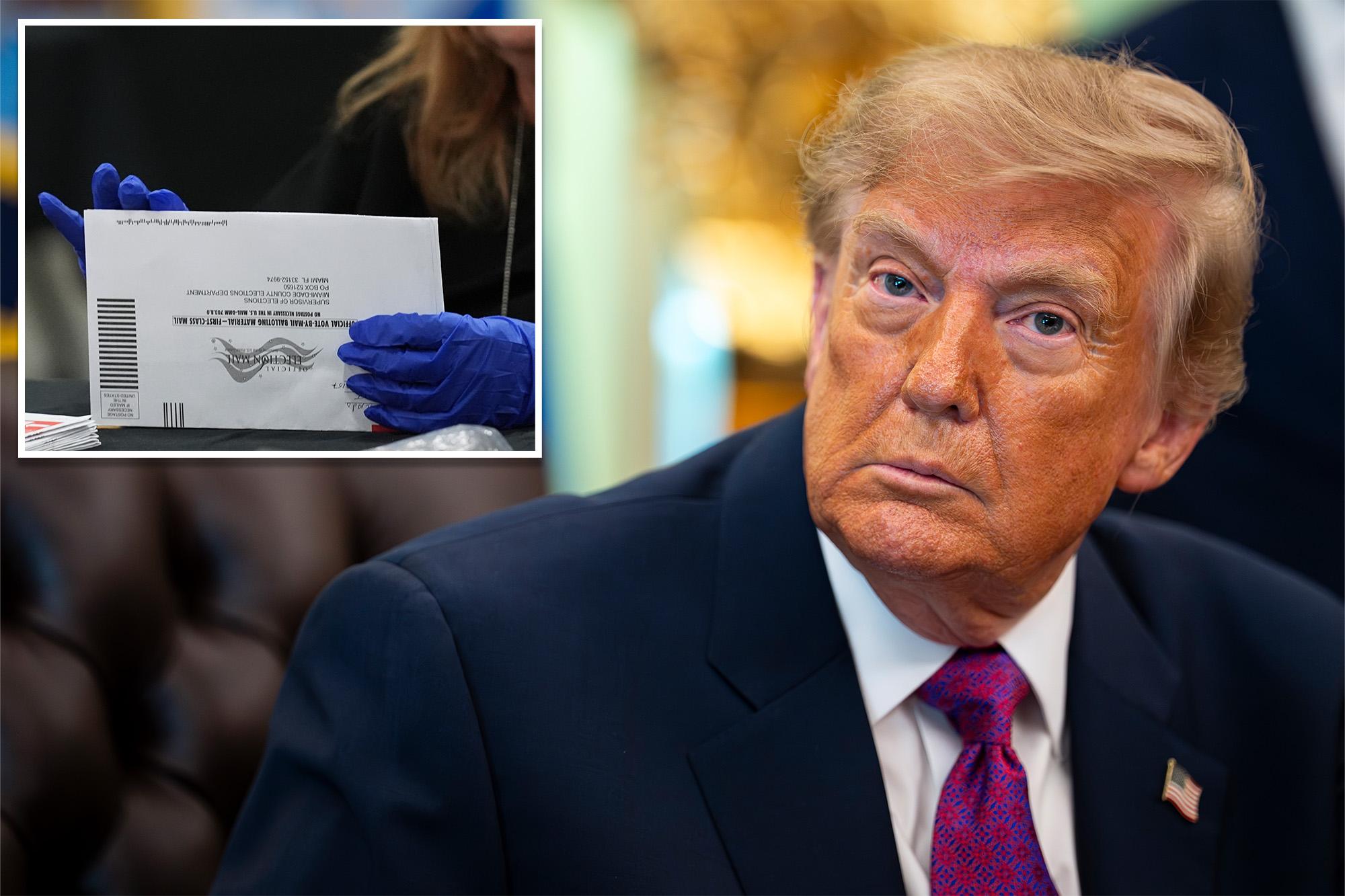 Trump’s mail ballot executive order blocked in ruling that will likely be quickly appealed judge blocks trump mail ballot 138728662