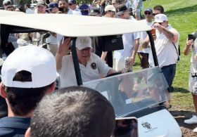 President Trump cheered during LIV Golf event at his Bedminster club with league’s future uncertain