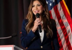 Kristi Noem Seen Canoodling with Corey Lewandowski in Public for First Time Since Splitting with Cross-Dressing Husband