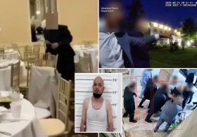 Ohio wedding descends into chaos as families with bad blood brawl at reception