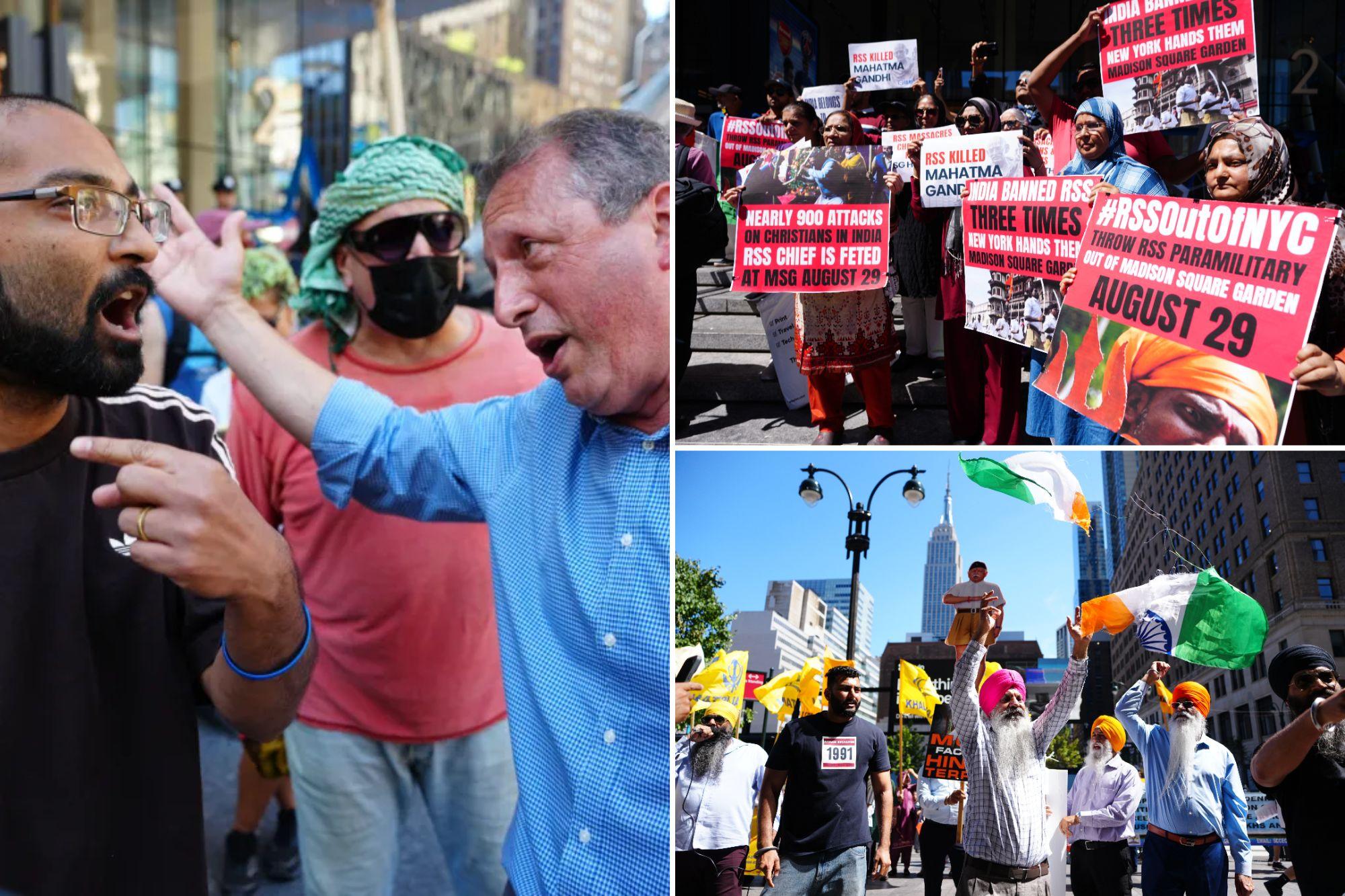 Dem pol Brad Lander ripped as ‘Zionist balls–k’ by hate-filled lefty protesters outside Hindu-nationalist speech at MSG lander