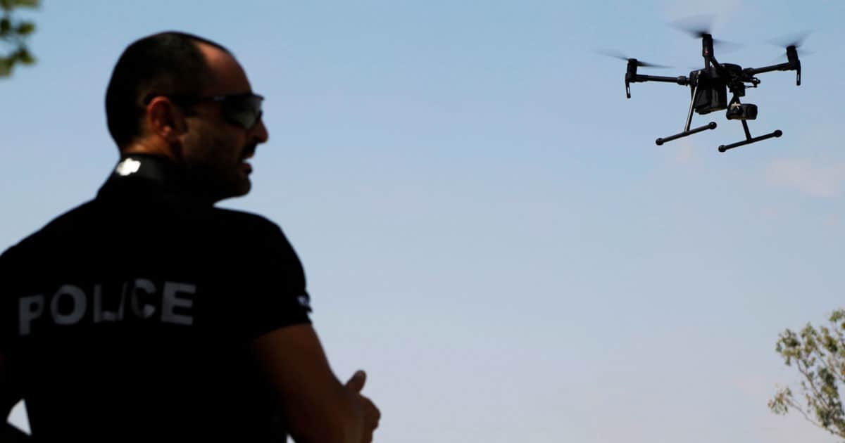 Flock Quietly Rolls Out Surveillance Drones to Track Americans from the Sky lock surveilance drones cameras police