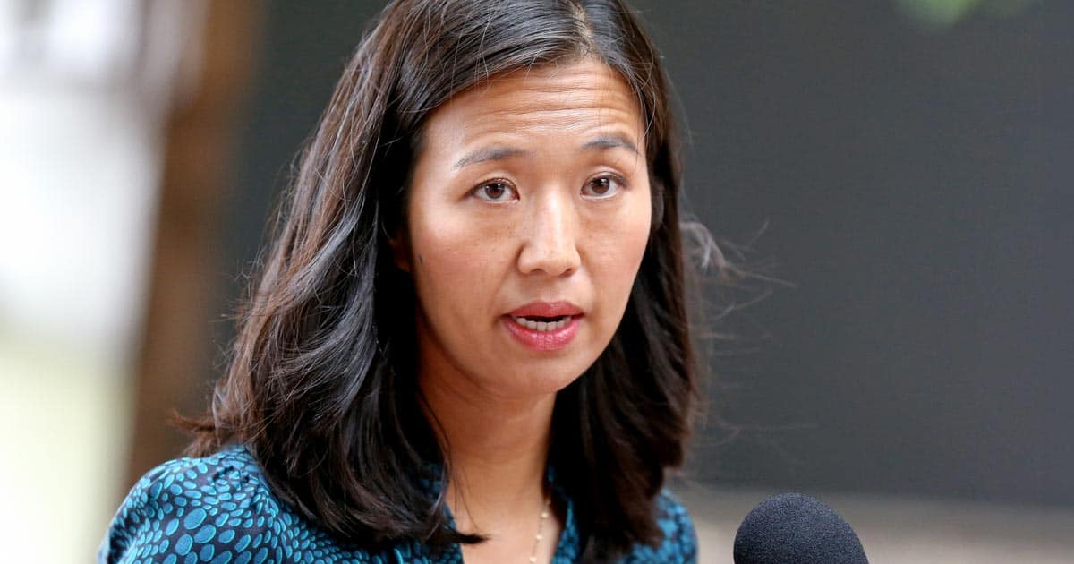 DHS Rips Radical Boston Mayor’s ‘Unhinged’ Move to Track & Target Property Owners Leasing to ICE mayor michelle wu boston migrant crime 1