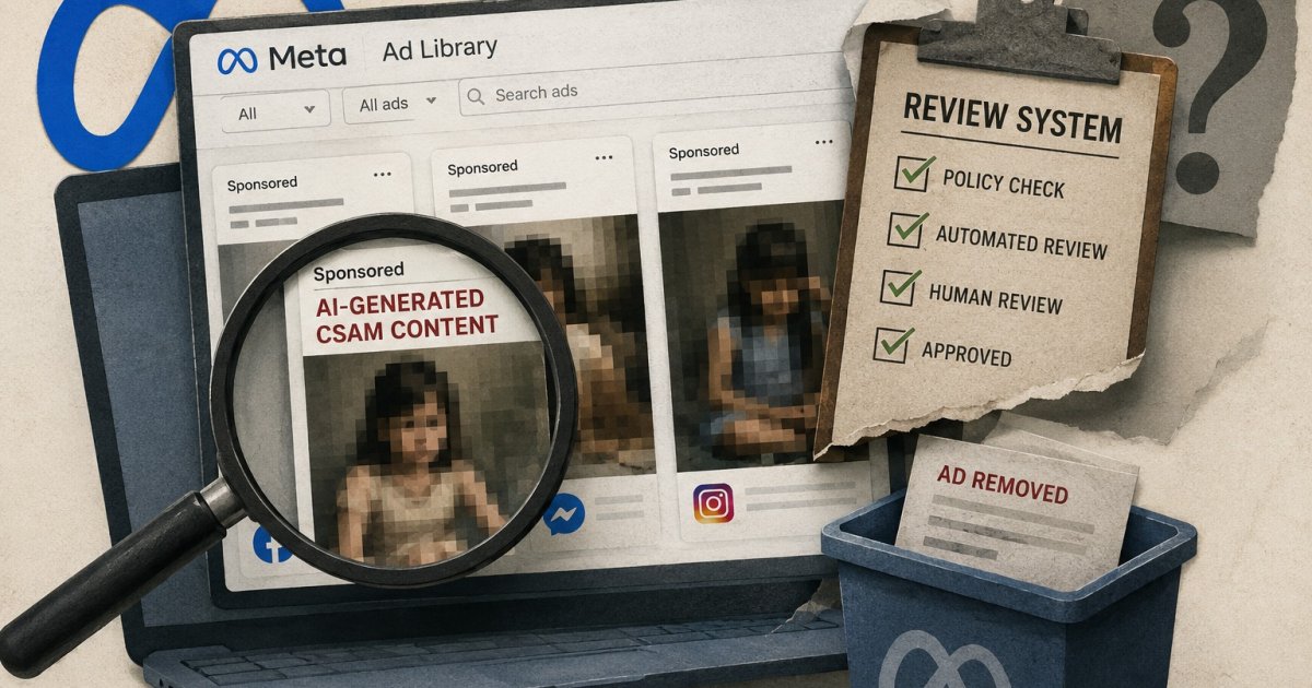 Meta's Ad Library Exposed AI-Generated CSAM Ads That Passed Review, Report Says metas public ad library