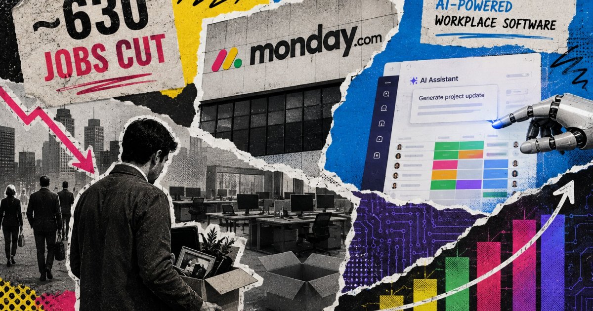 monday.com Cuts 20% of Workforce While Shifting to AI-Powered Workplace Software monday com jobs cut