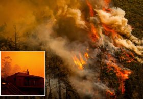 Fast-moving wildfire explodes in size again as it looms over luxury Big Sur mansions