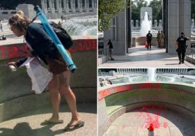Kentucky woman indicted for pouring bubble soap in WWII Memorial, vandalizing with red graffiti
