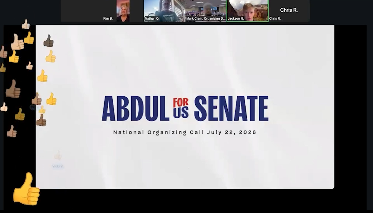 US Senate candidate Abdul El-Sayed staffers praise Allah, celebrate ‘kicking ass’ in campaign call ahead of Aug. 4 primary… or Senate inshallah