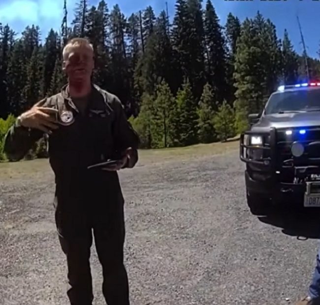Incredible Footage: Police Roll Up on Blood-Streaked Man in Middle of Road, Learn His F/A-18 Just Cratered Into Mountainside, But He’s OK
