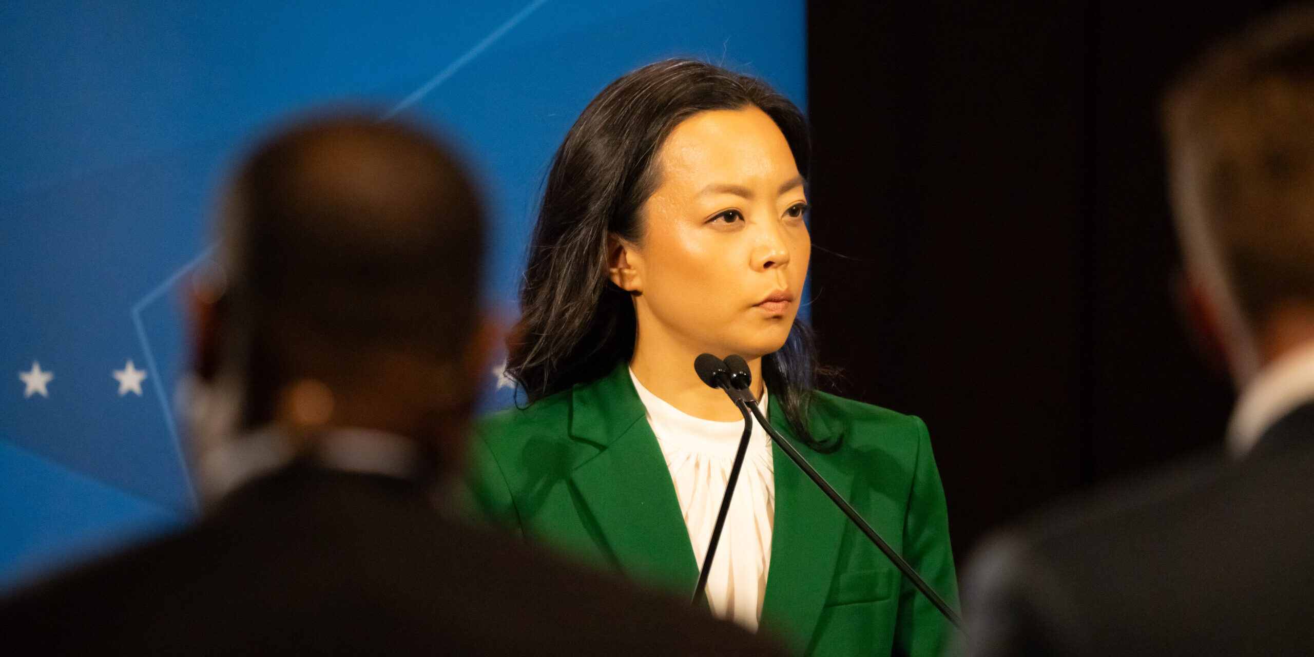 Far-Left Francesca Hong Suffers Shock Defeat in Dem Primary. rancesca Hong during Democratic Primary debate on July 28 2026 3 scaled e1785977831577 1