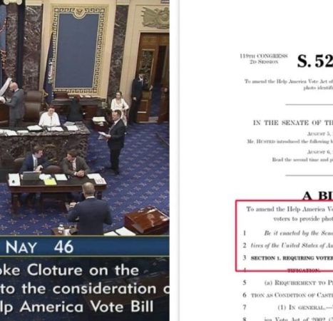 EVERY Senate Democrat Voted Against Voter ID