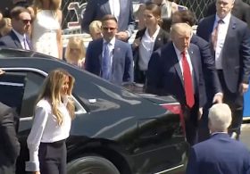 President Trump, Melania attend the Freedom 250 Grand Prix