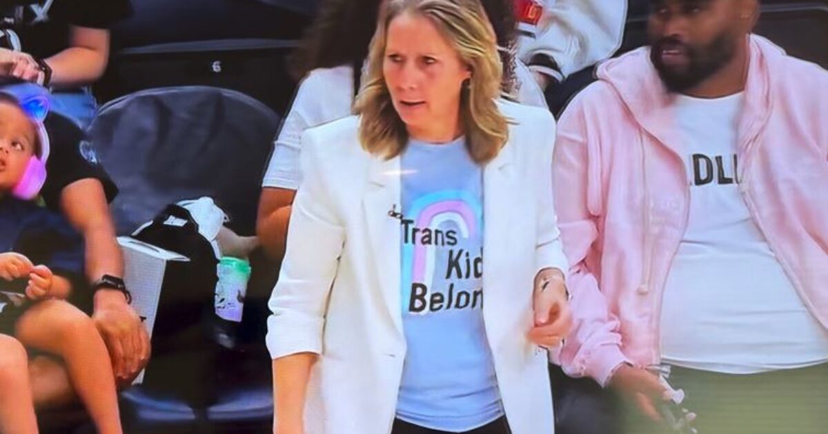 SICK: Crazy Minnesota Lynx Coach Wears “Trans Kids Belong” T-Shirt to Fever Game with Sophie Cunningham reeve belong trans 1200x630 1
