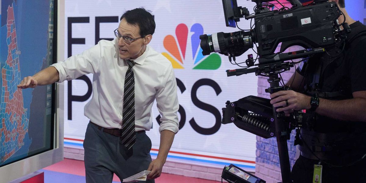 Exasperated Steve Kornacki awkwardly apologizes to audience in cringey viral video from election night rom election night