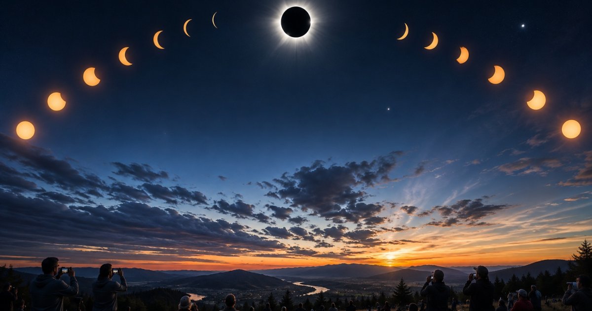 Total Darkness, Then Sunset: Eclipse Turns Spain Into a Giant Skywatching Arena skywatchers observe dramatic changes sky moon moves across sun during aug 12 total solar