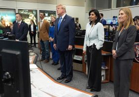 Trump calls ISS crew from Houston to praise space pioneers and offer ‘Oval Office time’