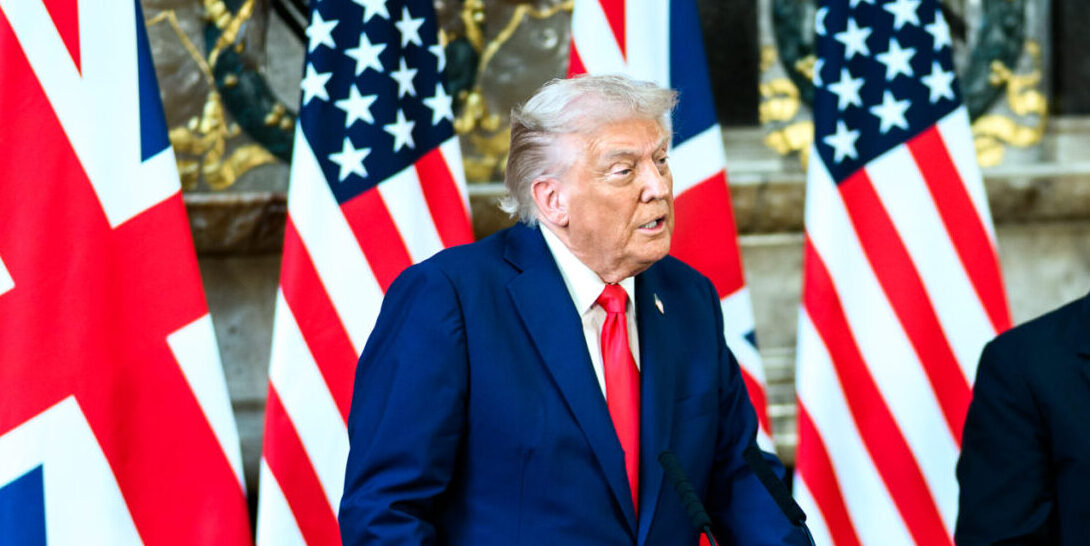 Trump Trade Chief Confirms 100% Tariff Threat on British Goods is Serious. understanding at a business leader reception with Prime Minister Keir Starmer scaled e1787062692976