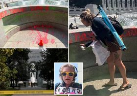 Suspect charged with vandalizing DC World War II memorial with bubble soap, red graffiti