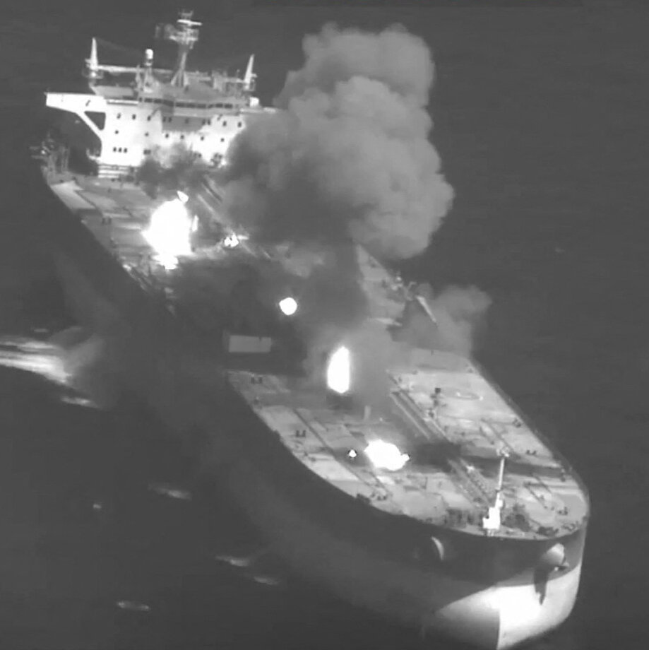 U.S. Strikes Three Iranian ‘Shadow Network’ Oil Tankers, Military Says 05int iran tanker handout vkbw mediumSquareAt3X