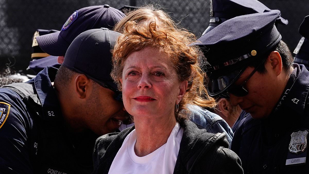 Susan Sarandon and other celebrities ARRESTED at UN protest ahead of Israeli Prime Minister Benjamin Netanyahu's address 111451975 0 image m 14 1790275053854 1