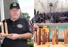 Retired FDNY chief constructs touching  handmade tributes to honor 9/11 Bravest