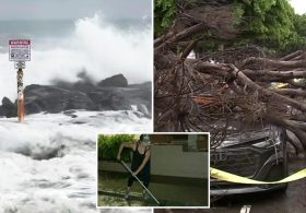 Southern California sees huge waves, storm damage from Hurricane Marie