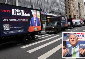 Pro-Blakeman PAC sends convoy of moving trucks to NYC in scathing message for Hochul