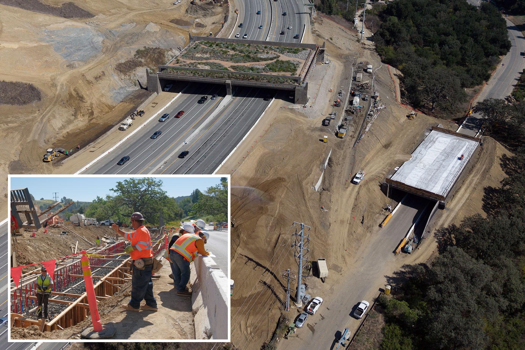 Wildlife crossing over 101 looks nowhere near finished as opening looms 142221156
