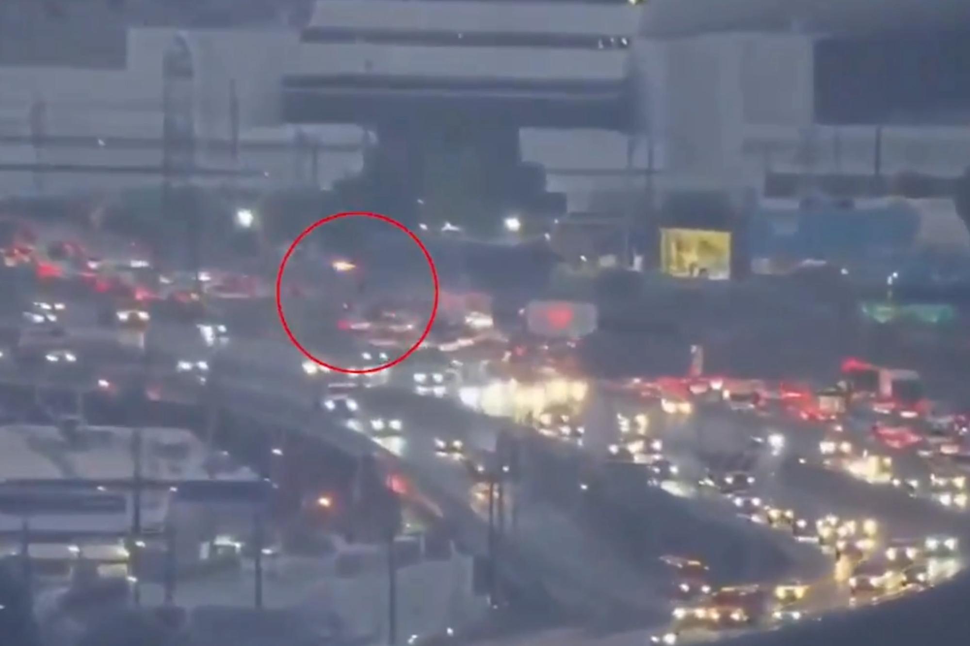 LA traffic report captures mysterious orb floating over the city 142338793