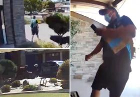 Thief in Amazon delivery disguise cases house before bringing back friends to rob it