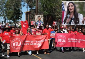 LA teachers’ union boss caught attacking California schools’ chief frontrunner Sonja Shaw