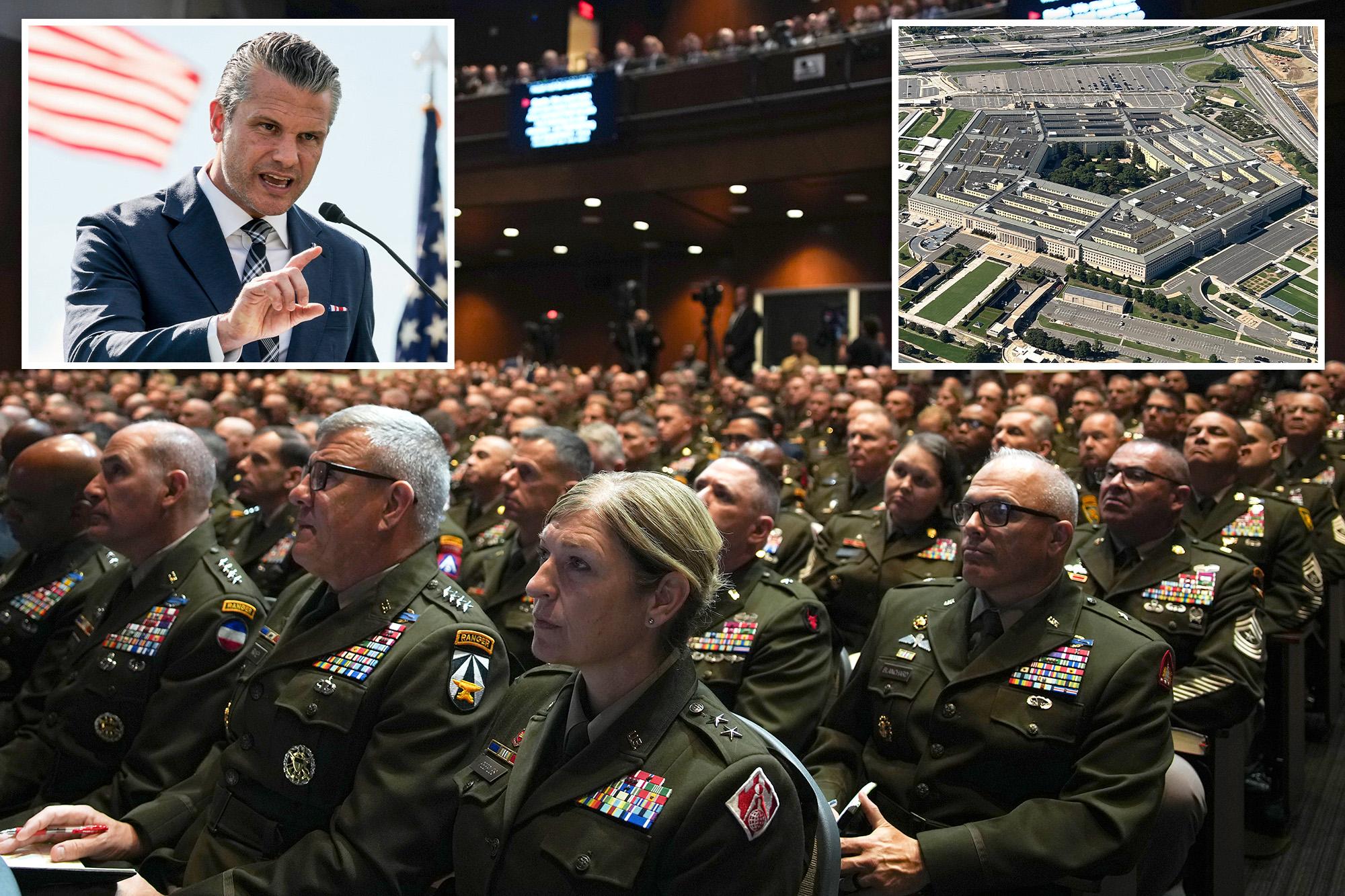 Hegseth to slash 20% of general and admiral roles in anti-bureacracy push 143045204