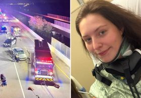 Kansas State University junior falls 70 feet from overpass trying to avoid being hit by truck — and remarkably survives