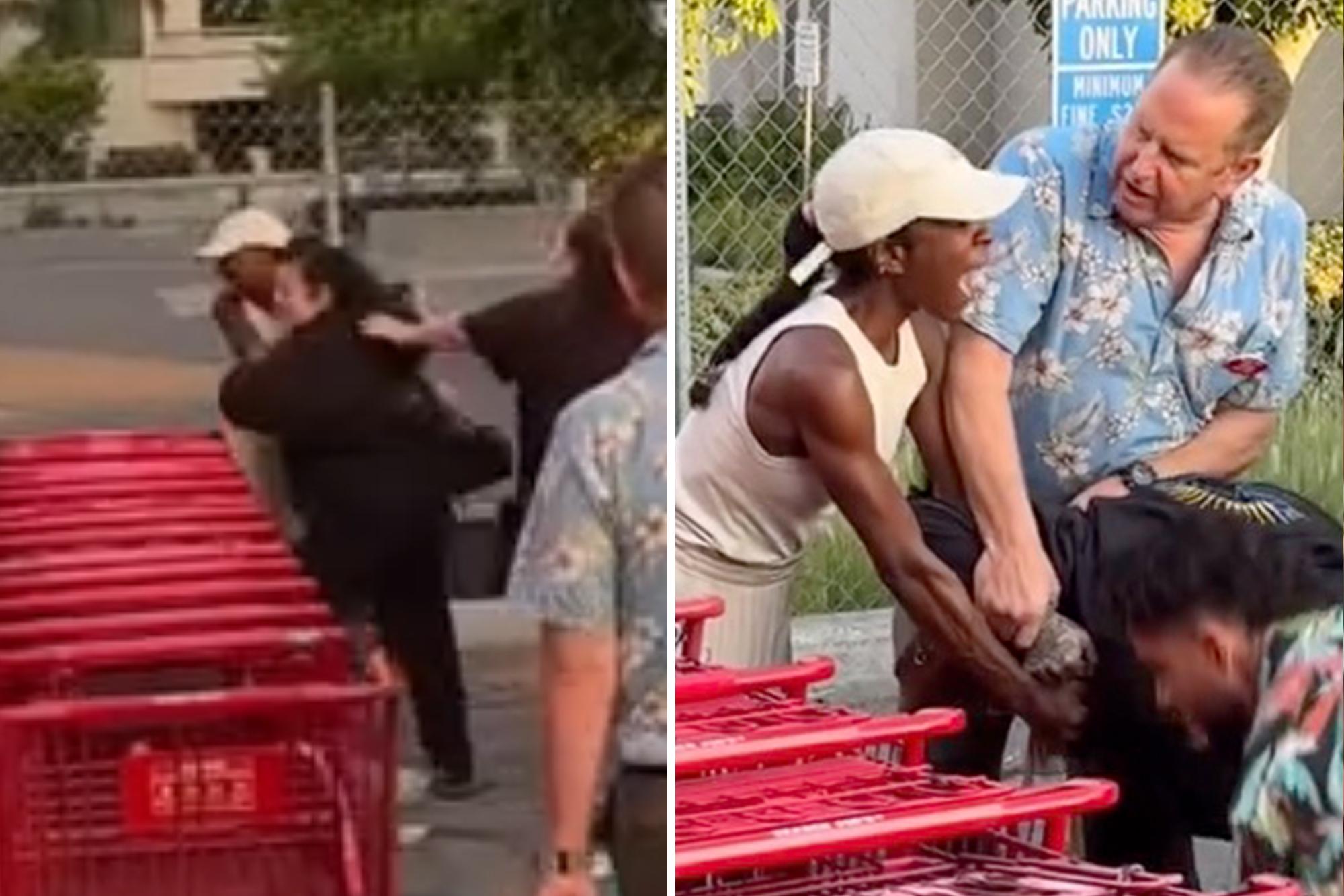 Video shows women duke it out at SoCal Trader Joe’s over kids allegedly left in car 143176659