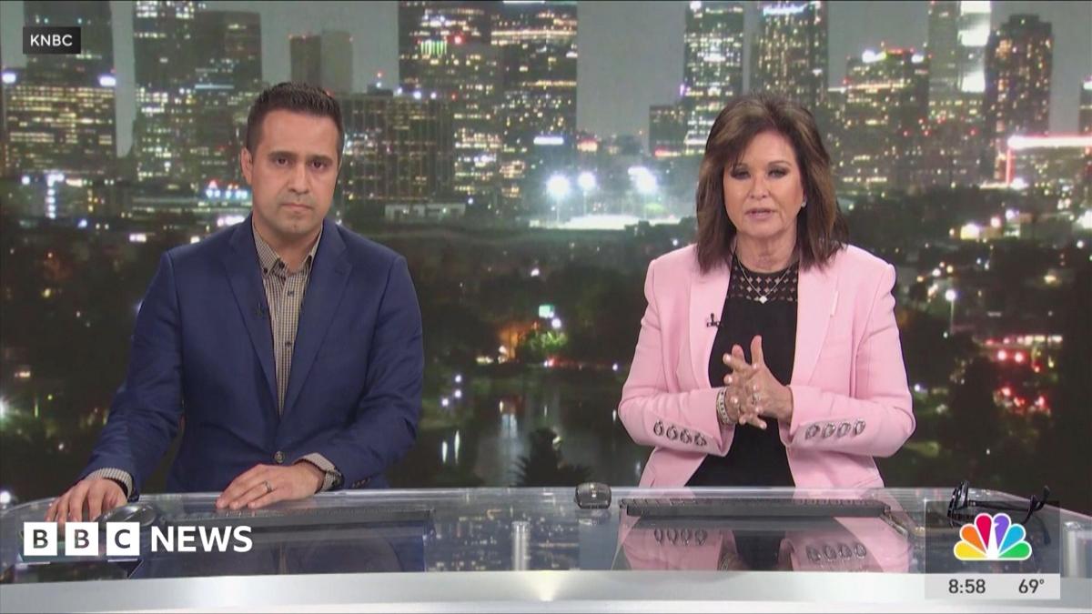 Moment NBC presenters confirm their helicopter crashed in Los Angeles 2c 14